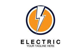 Electric flash thunderbolt logo version 3