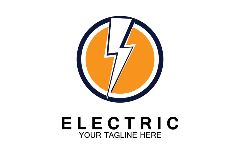 Electric flash thunderbolt logo version 3 Logo Template