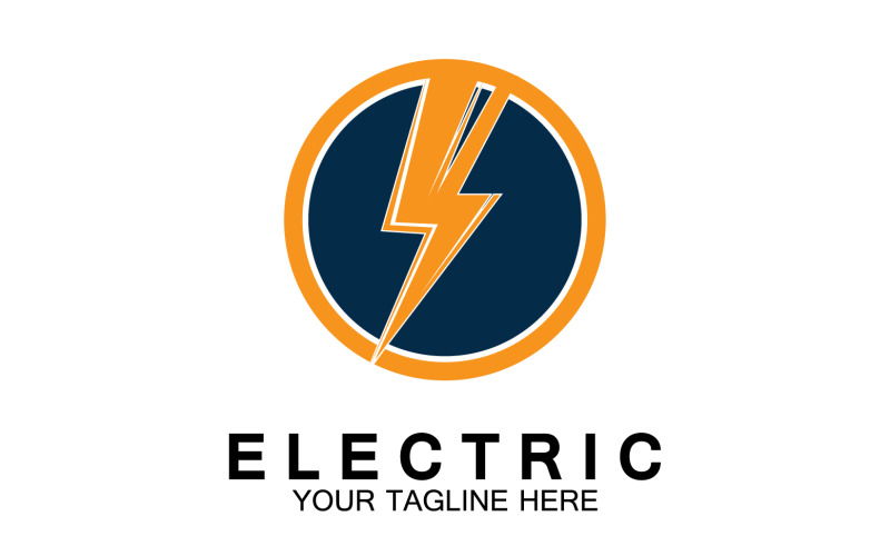Electric flash thunderbolt logo version 4 Logo Template
