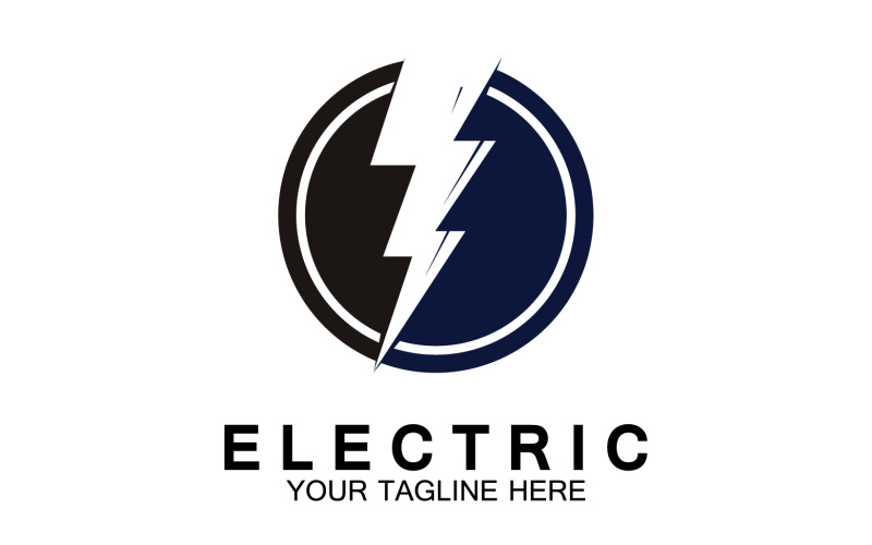 Electric flash thunderbolt logo version 5 Logo Template
