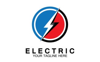 Electric flash thunderbolt logo version 6