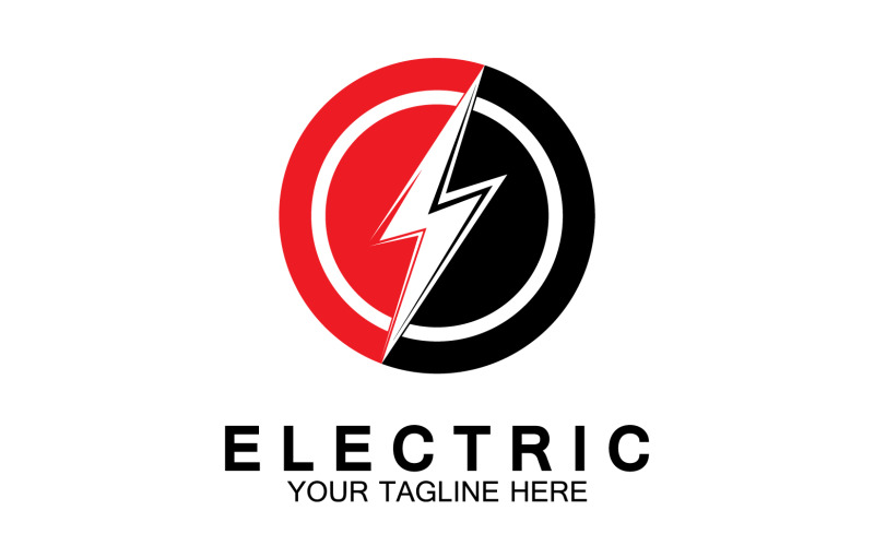 Electric flash thunderbolt logo version 7 Logo Template