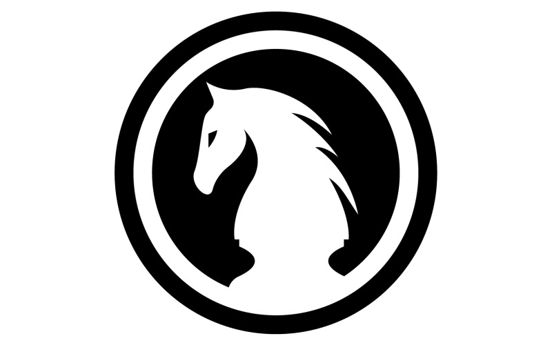 Horse logo simple vector version 29 Logo Template