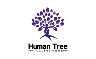 Human tree concept love save green logo version 21