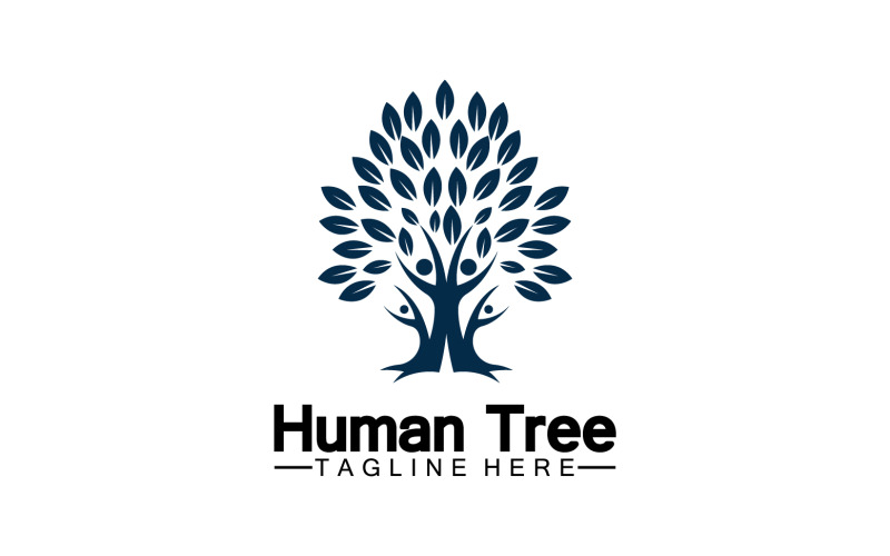 Human tree concept love save green logo version 23 Logo Template