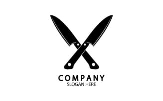 Kitchen knife symbol template logo vector version 11