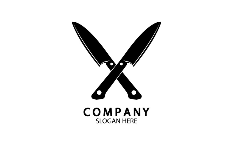 Kitchen knife symbol template logo vector version 11 Logo Template