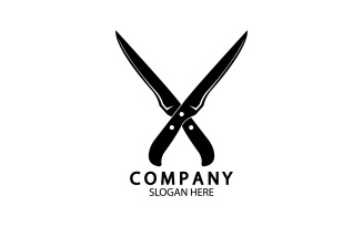Kitchen knife symbol template logo vector version 15