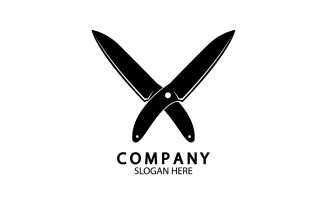 Kitchen knife symbol template logo vector version 16
