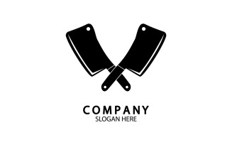 Kitchen knife symbol template logo vector version 17
