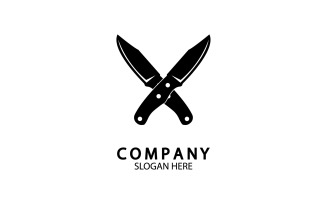 Kitchen knife symbol template logo vector version 18