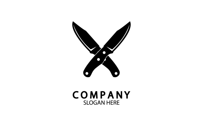 Kitchen knife symbol template logo vector version 18 Logo Template