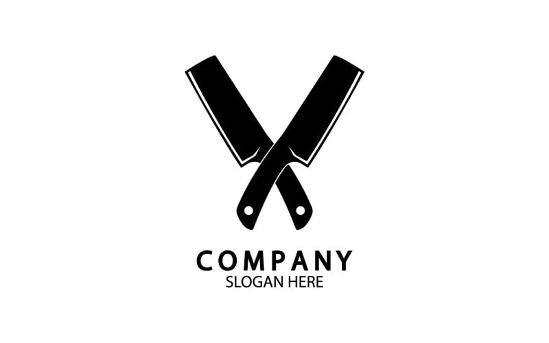 Kitchen knife symbol template logo vector version 1 Logo Template