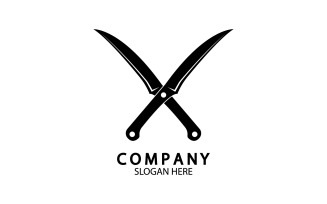 Kitchen knife symbol template logo vector version 20