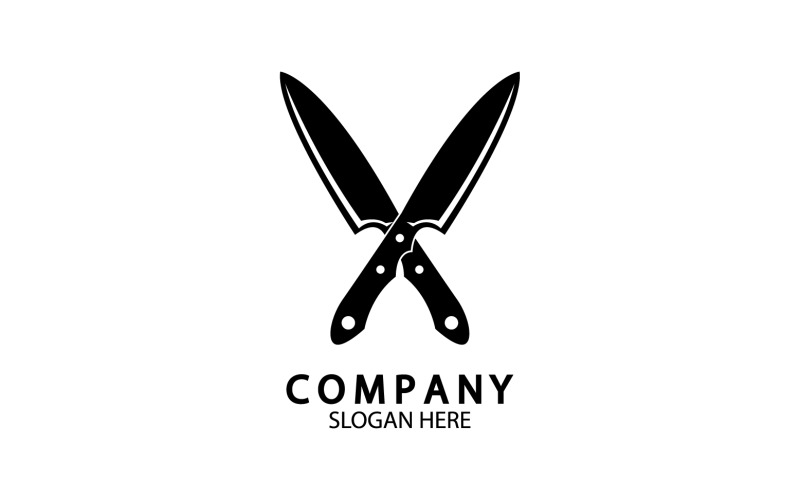 Kitchen knife symbol template logo vector version 22 Logo Template