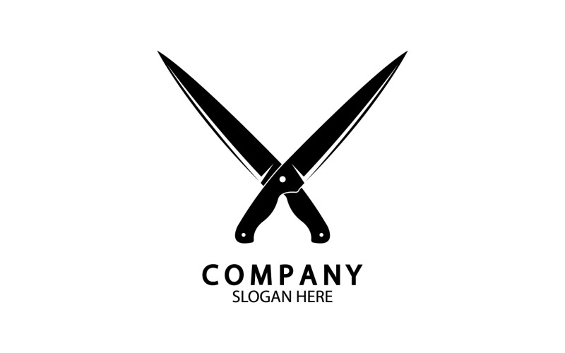 Kitchen knife symbol template logo vector version 23 Logo Template