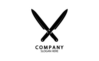 Kitchen knife symbol template logo vector version 24