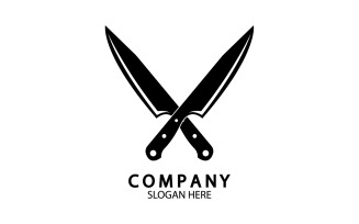 Kitchen knife symbol template logo vector version 29
