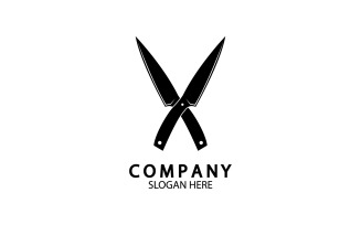 Kitchen knife symbol template logo vector version 2