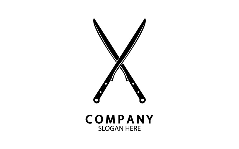 Kitchen knife symbol template logo vector version 31 Logo Template