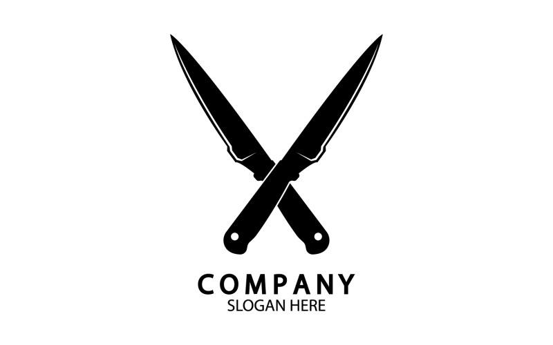 Kitchen knife symbol template logo vector version 36 Logo Template