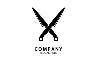 Kitchen knife symbol template logo vector version 40