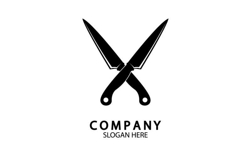 Kitchen knife symbol template logo vector version 40 Logo Template
