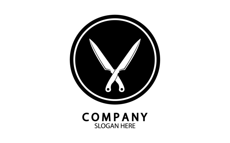 Kitchen knife symbol template logo vector version 46 Logo Template