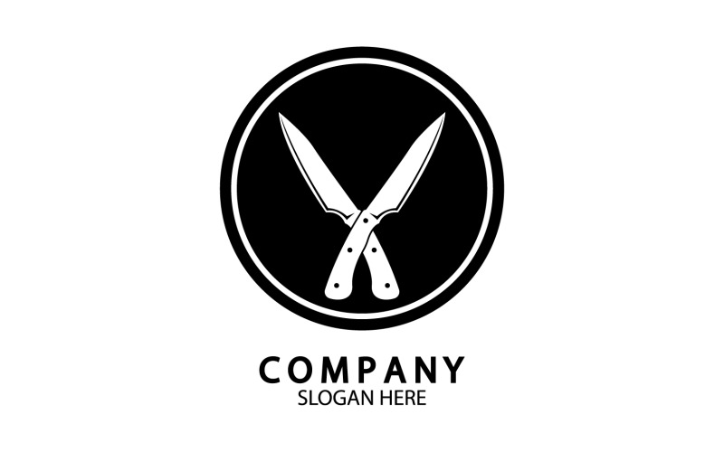 Kitchen knife symbol template logo vector version 47 Logo Template