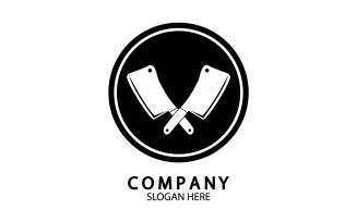 Kitchen knife symbol template logo vector version 49