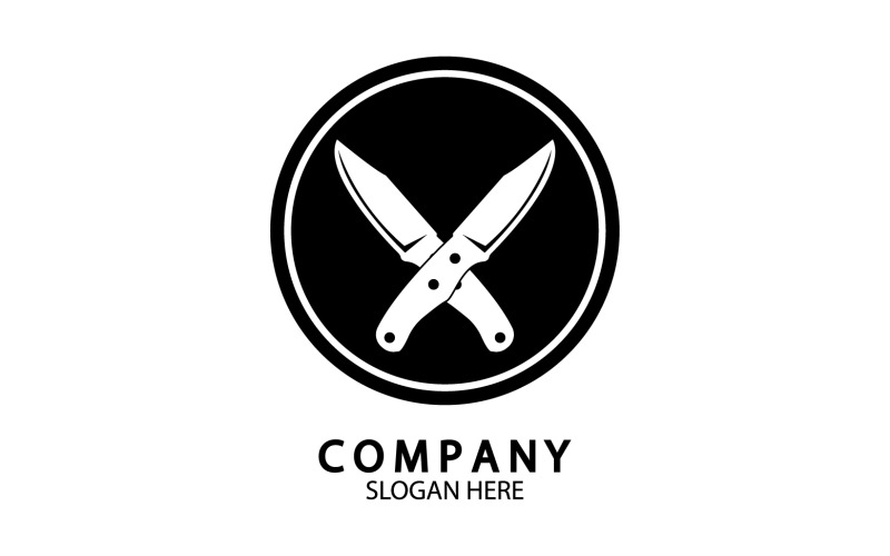 Kitchen knife symbol template logo vector version 50 Logo Template
