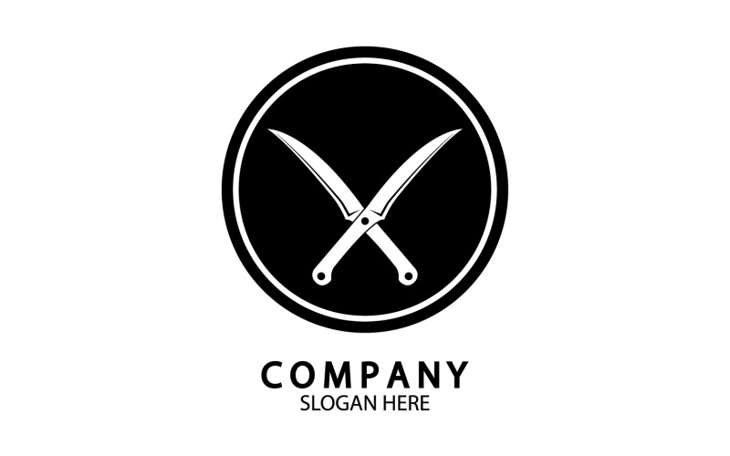 Kitchen knife symbol template logo vector version 52 Logo Template