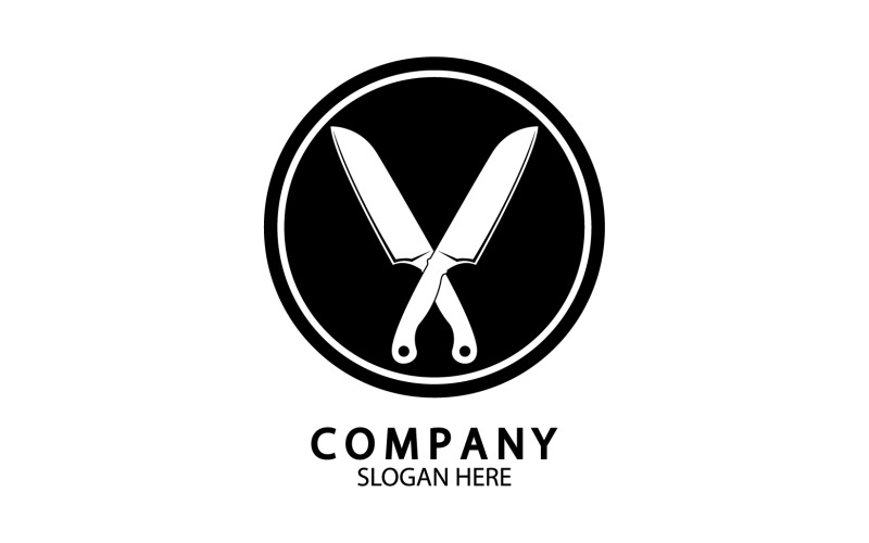 Kitchen knife symbol template logo vector version 58 Logo Template