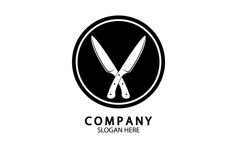 Kitchen knife symbol template logo vector version 59 Logo Template