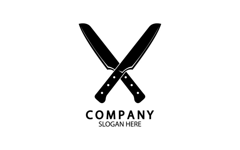 Kitchen knife symbol template logo vector version 5 Logo Template