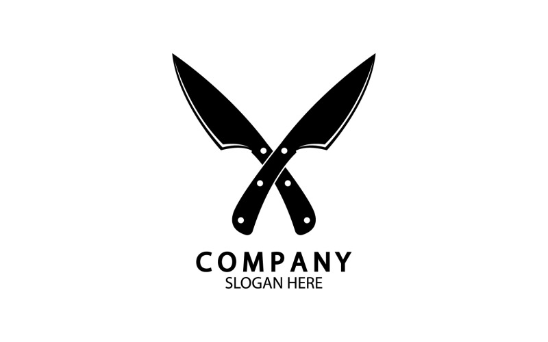 Kitchen knife symbol template logo vector version 8 Logo Template