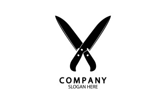 Kitchen knife symbol template logo vector version 9