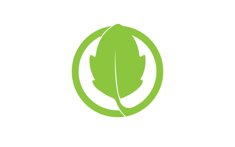 Green leaf eco tree icon logo version 15 Logo Template