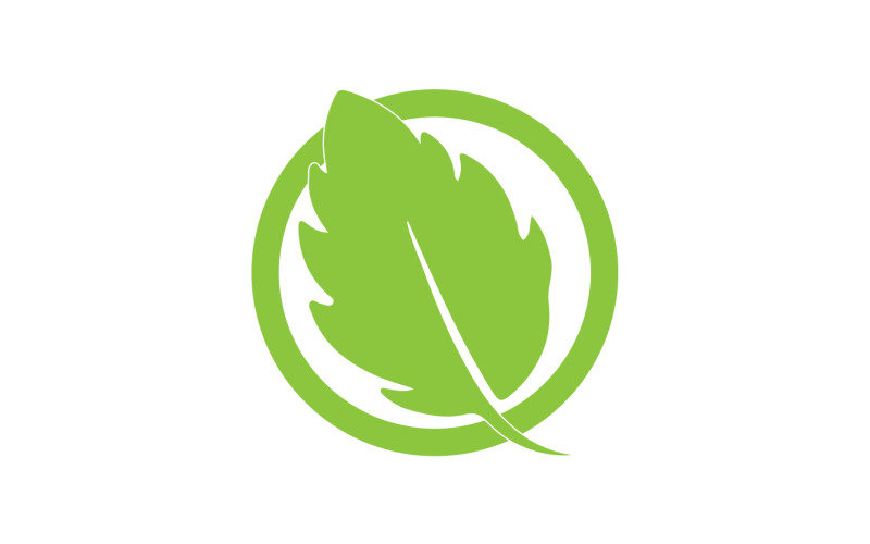 Green leaf eco tree icon logo version 16 Logo Template