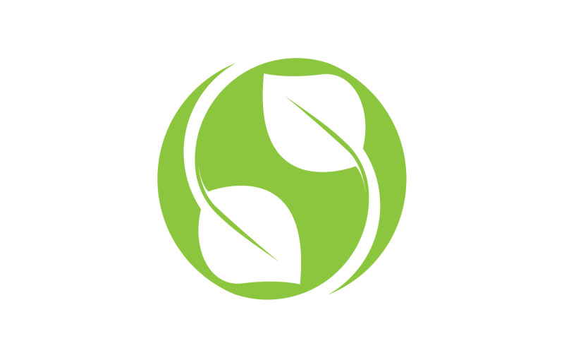 Green leaf eco tree icon logo version 18 Logo Template