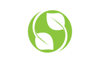Green leaf eco tree icon logo version 18