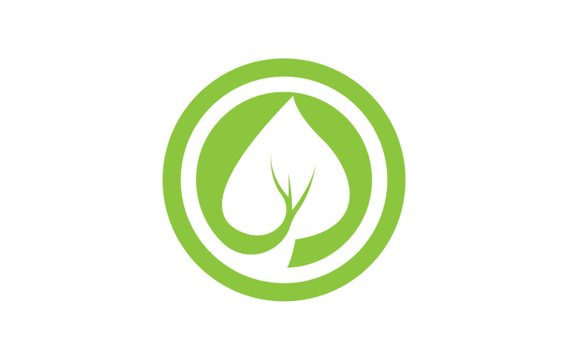 Green leaf eco tree icon logo version 19 Logo Template