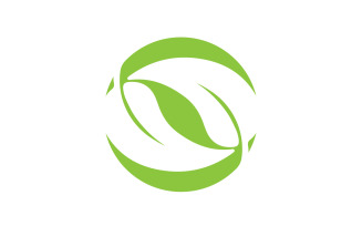 Green leaf eco tree icon logo version 20