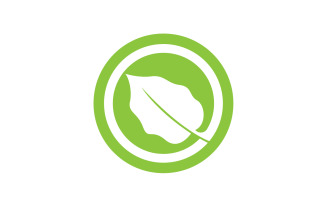 Green leaf eco tree icon logo version 21