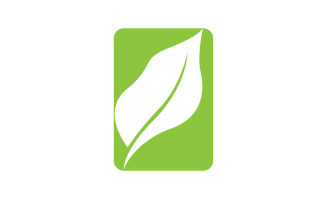 Green leaf eco tree icon logo version 2
