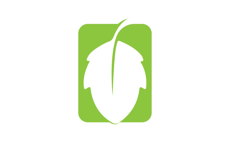 Green leaf eco tree icon logo version 4 Logo Template