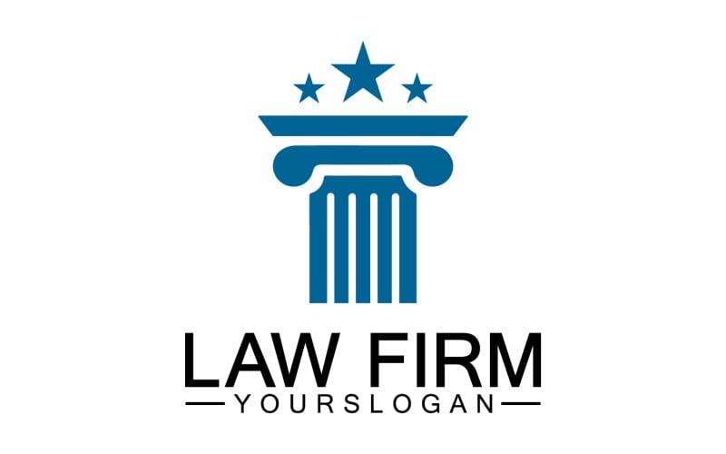 Law firm template logo simple version 3 Logo Template