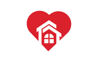 Love home sweet heart symbol logo version 14