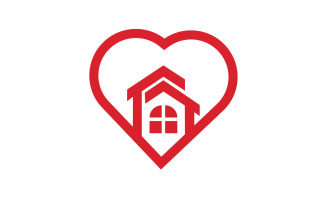 Love home sweet heart symbol logo version 21