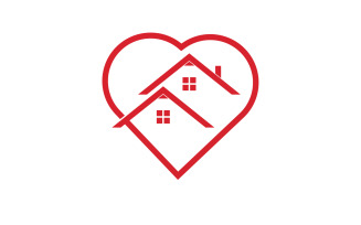 Love home sweet heart symbol logo version 22